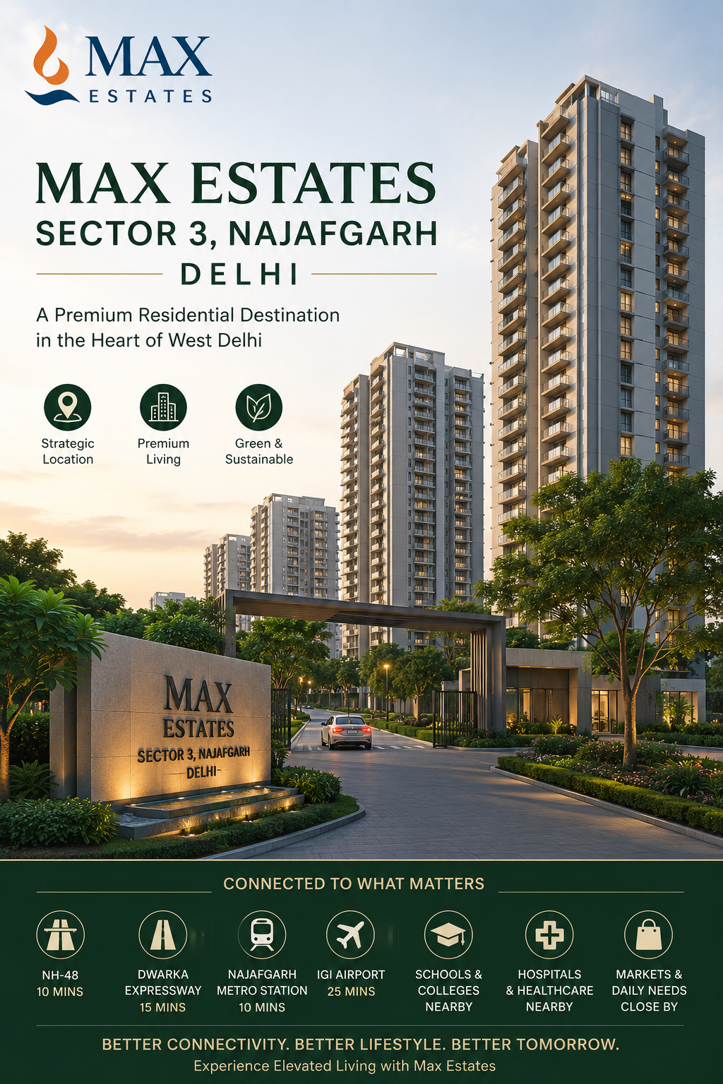 Max Estates Sector 3 Najafgarh Delhi - Proposed master-planned community